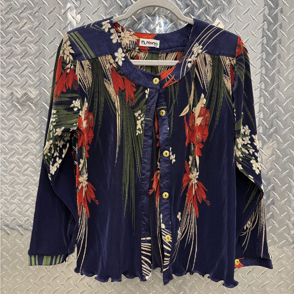 Floral Navy Button-Down Shirt